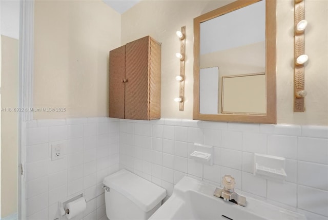 9920 Collins Ave Unit 2, Bal Harbour, FL 33154 - half bath with tile walls