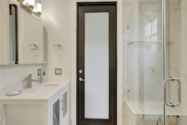 8902 NW 178th Ln, Hialeah, FL 33018 - full bathroom featuring a stall shower and vanity