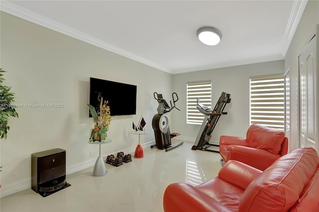 8902 NW 178th Ln, Hialeah, FL 33018 - workout area with crown molding and baseboards