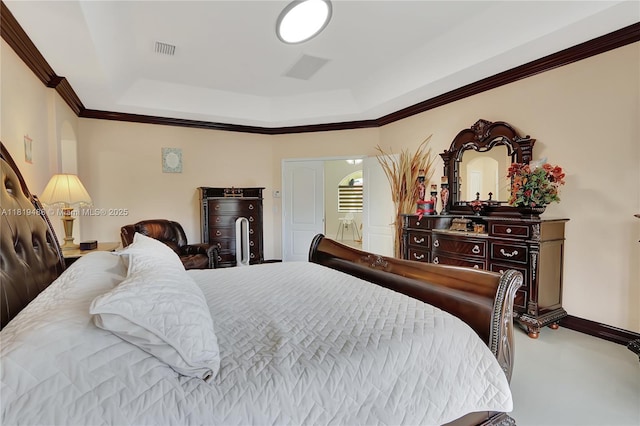 8902 NW 178th Ln, Hialeah, FL 33018 - bedroom with a tray ceiling and crown molding