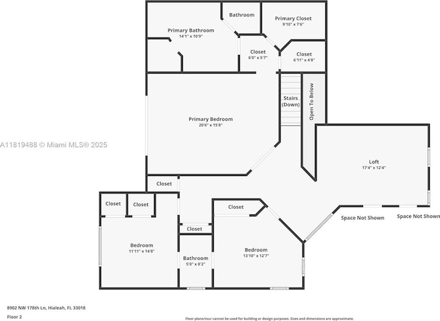 8902 NW 178th Ln, Hialeah, FL 33018 - view of property floor plan