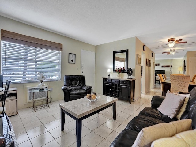 16901 NE 13th Ave Unit 110, Miami, FL 33162 - living room featuring light tile patterned floors and a ceiling fan