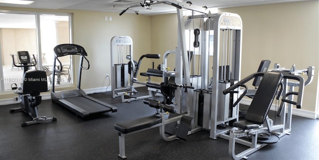 117 NW 42nd Ave Unit 1506, Miami, FL 33126 - gym with baseboards
