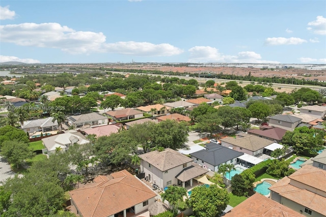 8981 NW 166th Ter, Miami Lakes, FL 33018 - aerial view of residential area with a pool area