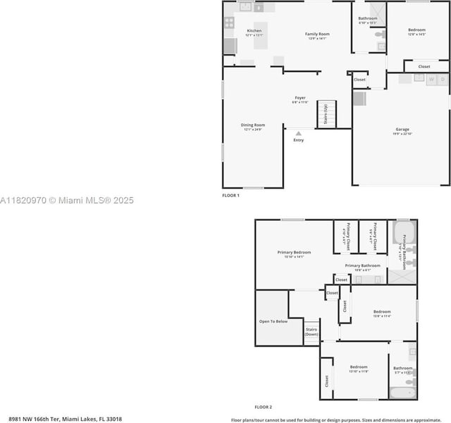 8981 NW 166th Ter, Miami Lakes, FL 33018 - view of property floor plan