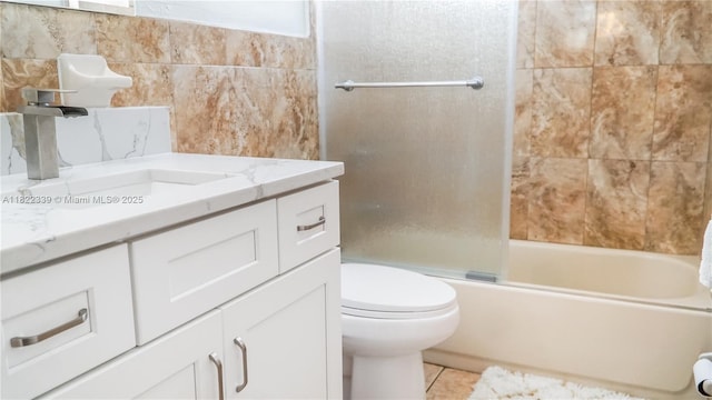 7795 Granada Blvd, Miramar, FL 33023 - full bath with vanity, tile patterned floors, and combined bath / shower with glass door