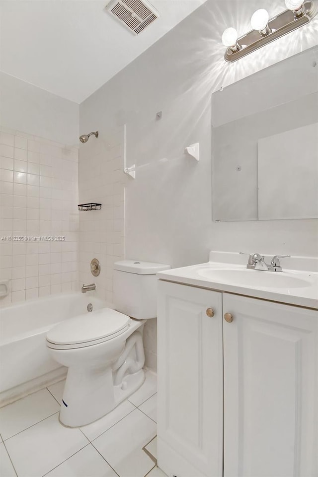 3401 NW 44th St Unit 201, Oakland Park, FL 33309 - full bathroom with vanity, shower / washtub combination, and tile patterned flooring