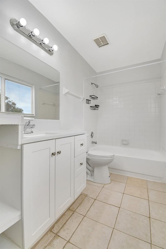 3401 NW 44th St Unit 201, Oakland Park, FL 33309 - bathroom with vanity, tile patterned flooring, and bathing tub / shower combination