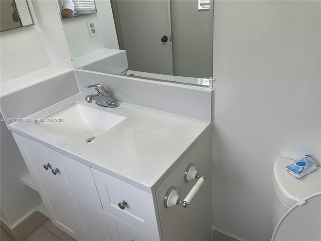 3401 NW 44th St Unit 201, Oakland Park, FL 33309 - half bath featuring vanity and tile patterned flooring