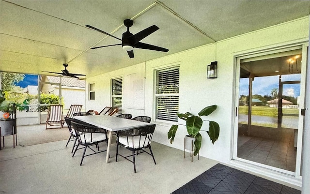 142 SW 204th Ave, Pembroke Pines, FL 33029 - view of patio / terrace with ceiling fan and outdoor dining area