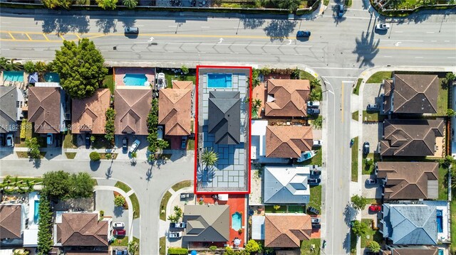 3002 SW 151st Ct, Miami, FL 33185 - aerial perspective of suburban area with property parcel outlined