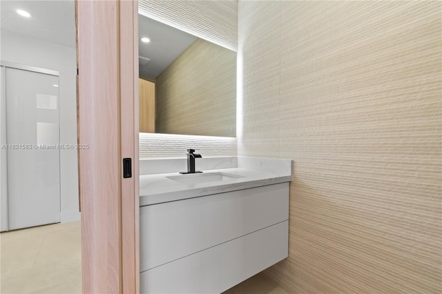 3002 SW 151st Ct, Miami, FL 33185 - bathroom featuring vanity and recessed lighting