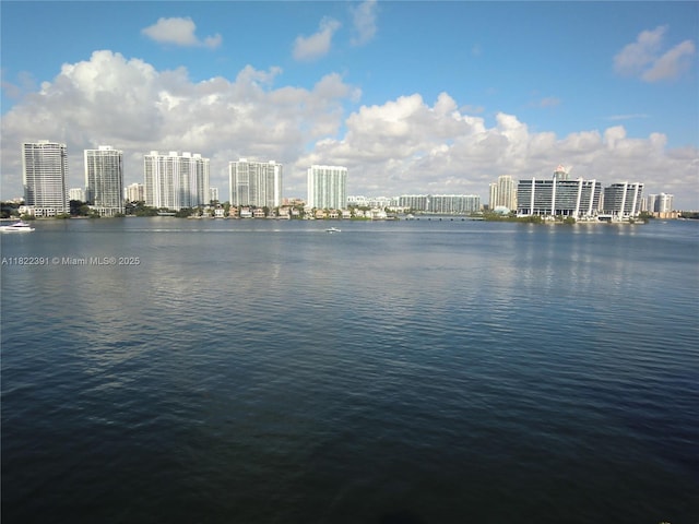 17600 N Bay Rd Unit N508, Sunny Isles Beach, FL 33160 - water view featuring city skyline