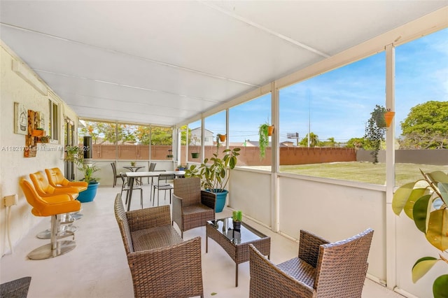 18401 SW 115th Ave, Miami, FL 33157 - sunroom with outdoor dining space and an outdoor hangout area