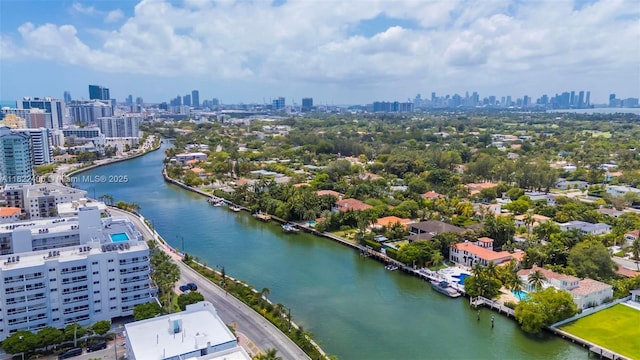 4015 Indian Creek Dr Unit 106, Miami Beach, FL 33140 - aerial view of city skyline and a nearby body of water