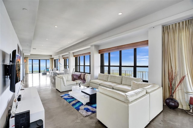 780 NE 69th St Unit T-1A, Miami, FL 33138 - living area with finished concrete flooring