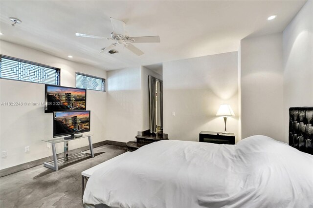 780 NE 69th St Unit T-1A, Miami, FL 33138 - bedroom with recessed lighting and ceiling fan
