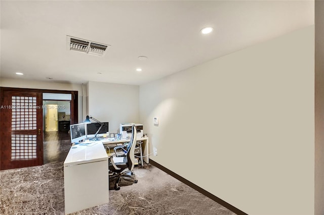 780 NE 69th St Unit T-1A, Miami, FL 33138 - carpeted office with baseboards and recessed lighting