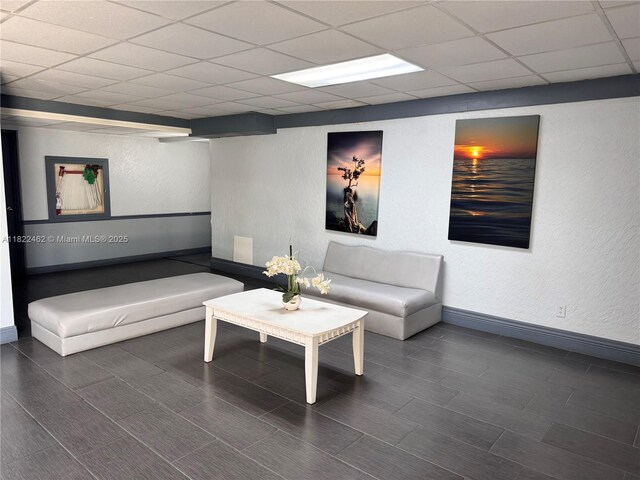 13499 Biscayne Blvd Unit 703, North Miami, FL 33181 - building lobby with a drop ceiling and a textured wall