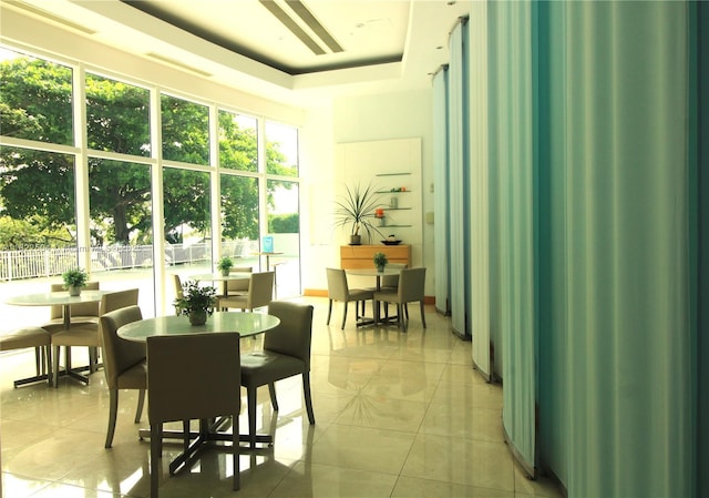 2101 Brickell Ave Unit 1711, Miami, FL 33129 - dining space featuring light tile patterned floors