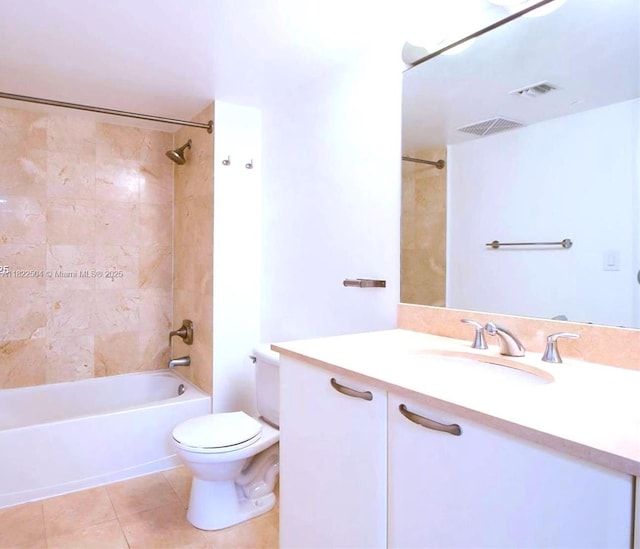 2101 Brickell Ave Unit 1711, Miami, FL 33129 - bathroom with vanity, bathing tub / shower combination, and tile patterned flooring