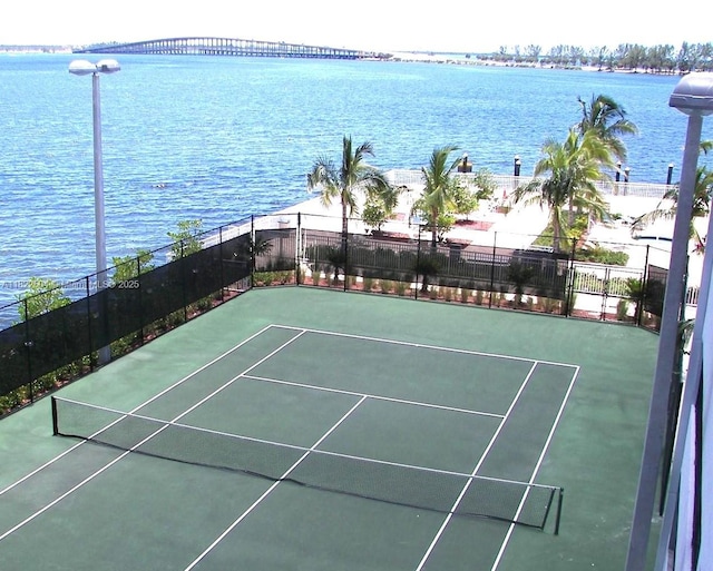 2101 Brickell Ave Unit 1711, Miami, FL 33129 - view of tennis court with a water view