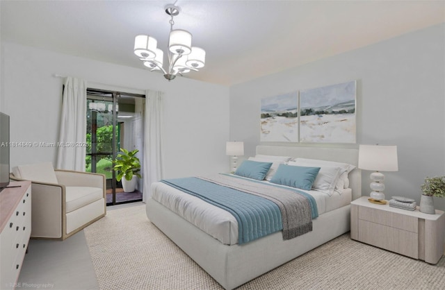 4650 Kittiwake Ct Unit 4650, Boynton Beach, FL 33436 - bedroom featuring a chandelier and access to outside