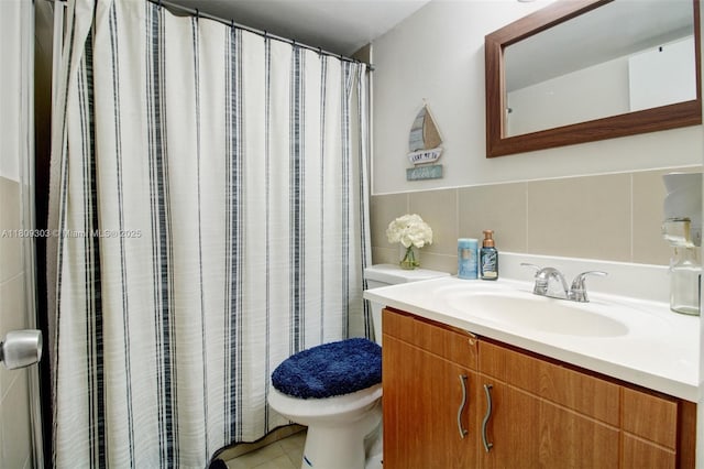 8095 NW 8th St Unit 209, Miami, FL 33126 - full bath with vanity, tile patterned flooring, and a shower with shower curtain