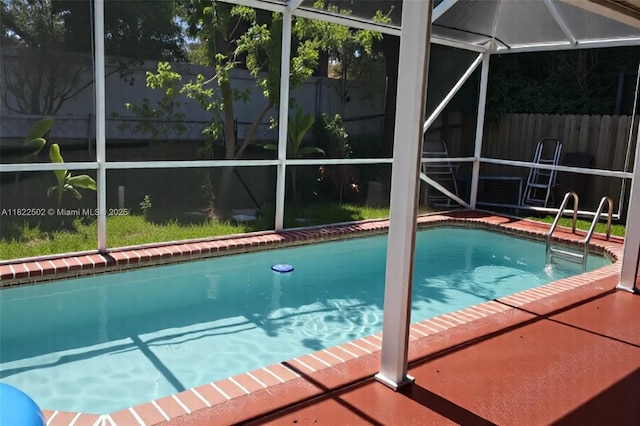 22115 SW 58th Ave, Boca Raton, FL 33428 - view of swimming pool with glass enclosure
