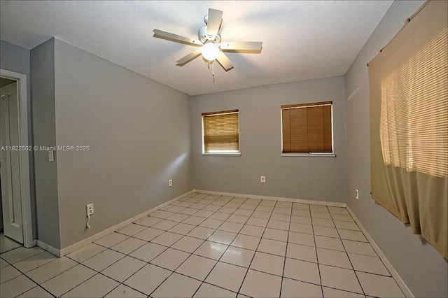 22115 SW 58th Ave, Boca Raton, FL 33428 - unfurnished room with ceiling fan and light tile patterned floors