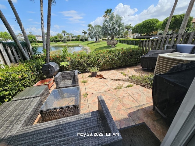 11401 NW 76th Ter, Doral, FL 33178 - view of patio with a water view
