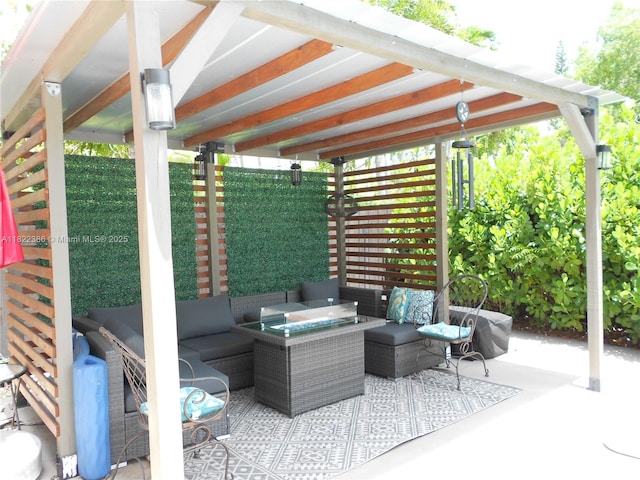 12940 SW 142nd Ter, Miami, FL 33186 - view of patio with an outdoor living space