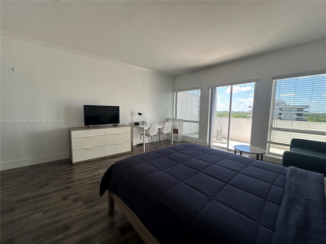 700 Biltmore Way Unit 1216, Coral Gables, FL 33134 - bedroom featuring dark wood-style flooring and access to outside