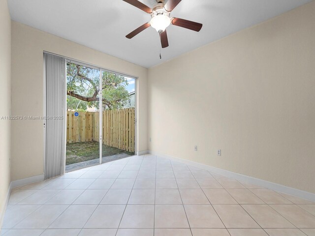 2590 SE 14th St, Homestead, FL 33035 - spare room featuring a ceiling fan and light tile patterned flooring