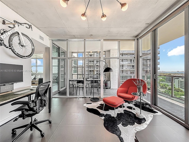 3301 NE 1st Ave Unit H1215, Miami, FL 33137 - office area with floor to ceiling windows