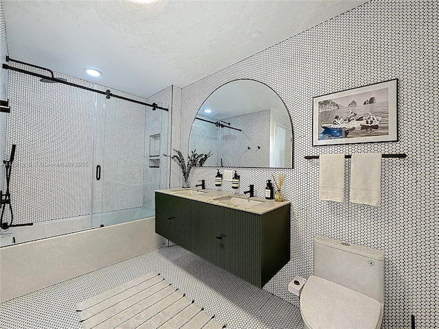 3301 NE 1st Ave Unit H1215, Miami, FL 33137 - full bathroom featuring vanity, bathing tub / shower combination, and tile patterned floors