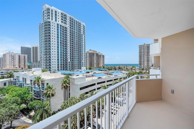1965 S Ocean Dr Unit 6Q, Hallandale Beach, FL 33009 - balcony featuring a city view