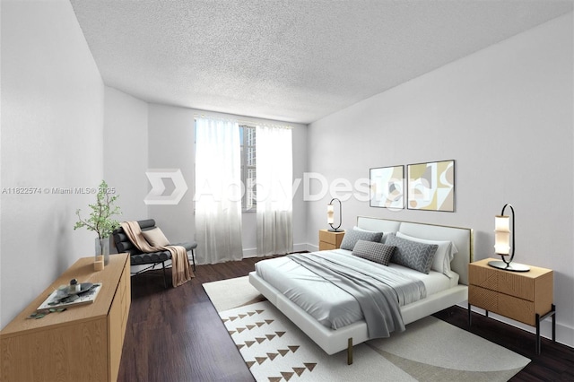 1965 S Ocean Dr Unit 6Q, Hallandale Beach, FL 33009 - bedroom featuring dark wood finished floors and a textured ceiling