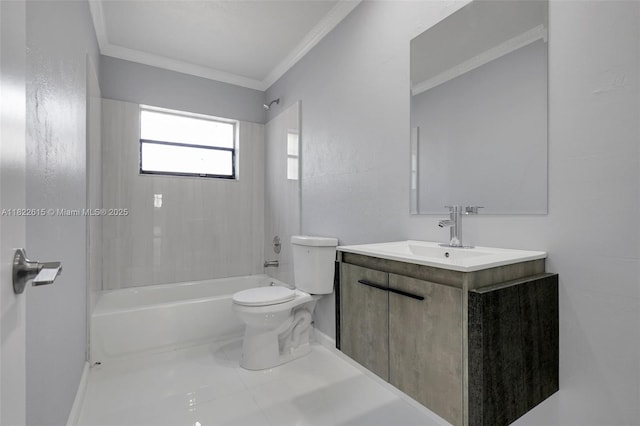 7220 NW 44th Ct, Lauderhill, FL 33319 - full bath with vanity, crown molding, and shower / bath combination