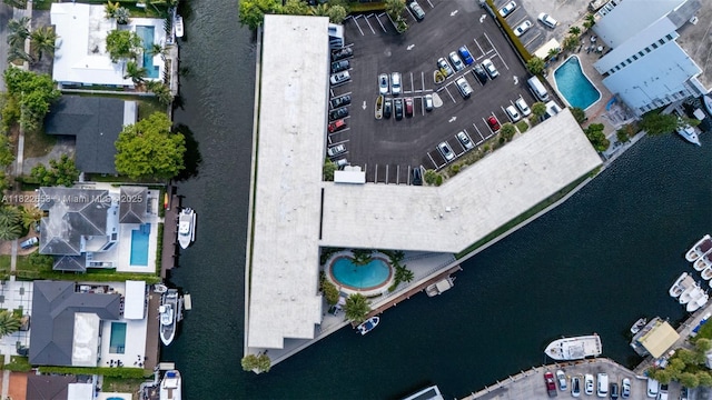 13105 Ixora Ct Unit 302, North Miami, FL 33181 - aerial view of property's location featuring a large body of water and a pool
