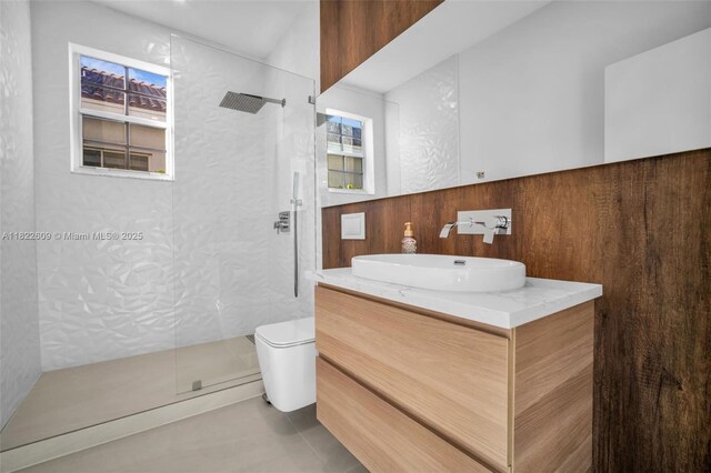 942 Lavender Cir, Weston, FL 33327 - full bathroom with a walk in shower, vanity, healthy amount of natural light, and tile patterned floors