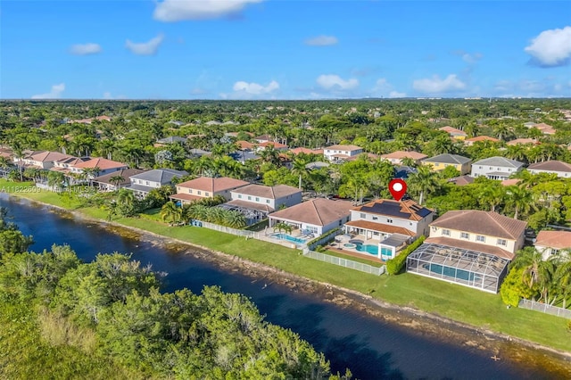 942 Lavender Cir, Weston, FL 33327 - aerial perspective of suburban area featuring a large body of water and a pool
