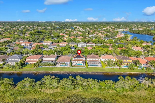 942 Lavender Cir, Weston, FL 33327 - aerial overview of property's location featuring a large body of water and nearby suburban area