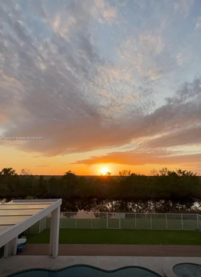 942 Lavender Cir, Weston, FL 33327 - view of pool at dusk
