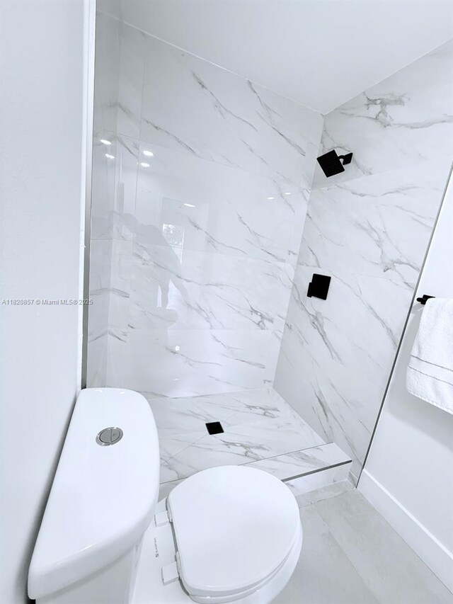 316 Cape Cod Cir Unit B, Lake Worth, FL 33467 - bathroom with a marble finish shower and marble finish flooring