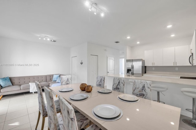 12828 SW 243rd St Unit 12828, Homestead, FL 33032 - dining space featuring recessed lighting and light tile patterned flooring