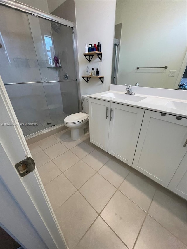 10586 W 33rd Ct Unit 10586, Hialeah, FL 33018 - full bath with tile patterned flooring, double vanity, and a shower stall