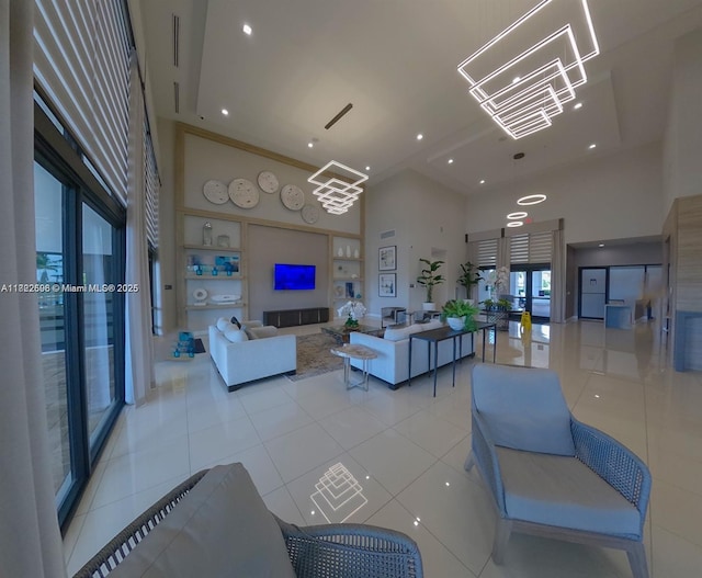 10586 W 33rd Ct Unit 10586, Hialeah, FL 33018 - lobby featuring a high ceiling and recessed lighting