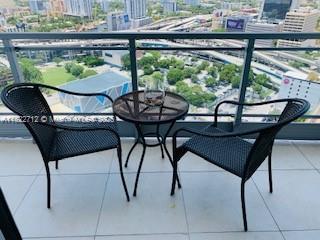 90 SW 3rd St Unit 3010, Miami, FL 33130 - balcony with a view of city