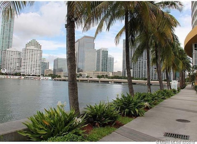 90 SW 3rd St Unit 3010, Miami, FL 33130 - water view featuring city skyline